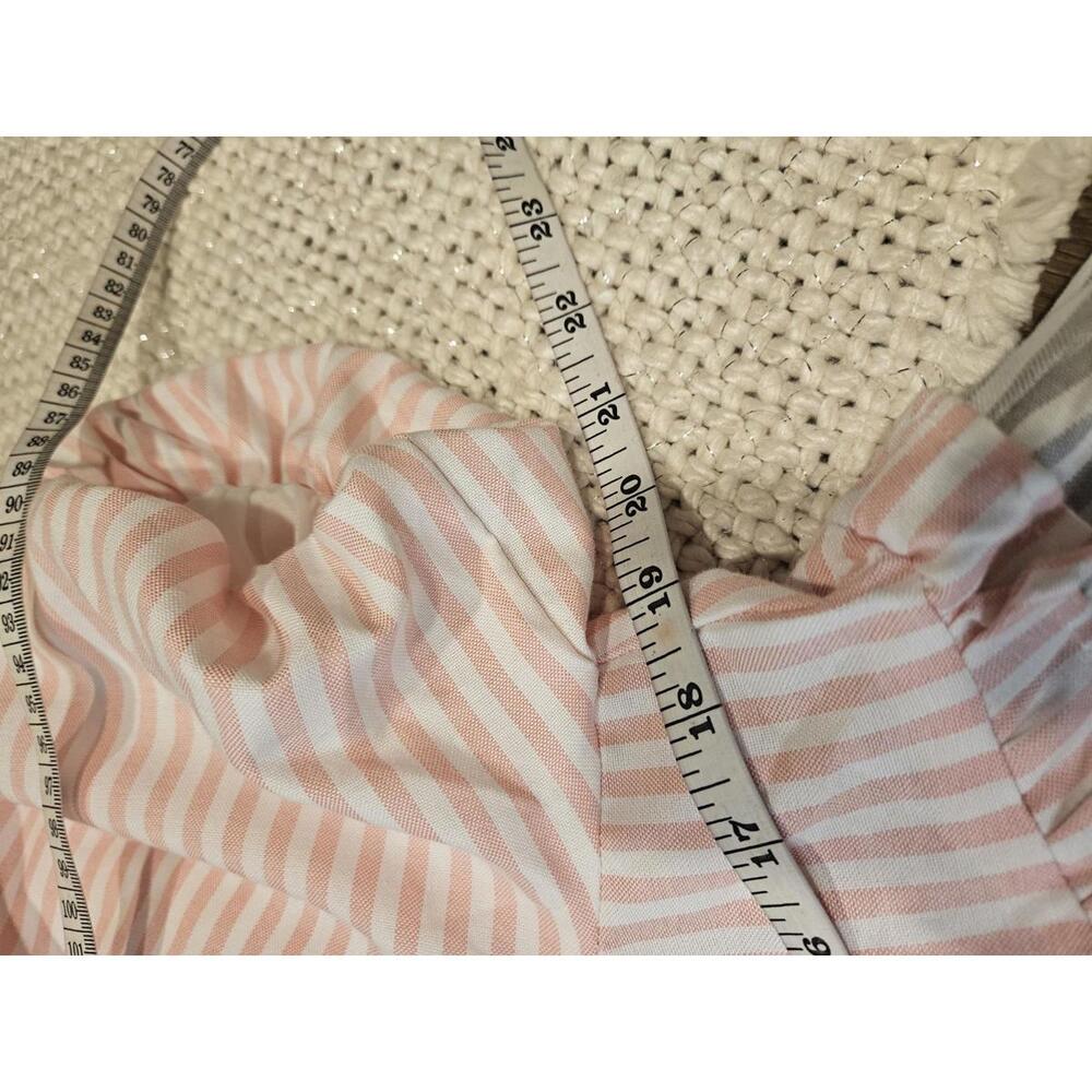 BiBi Oversized Striped Puff Sleeve Tiered Dress - Picture 8 of 9